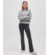 Pantalón Térmico Mujer Ysabel Mora Efecto Piel Mate Corte Flare Negro 70443