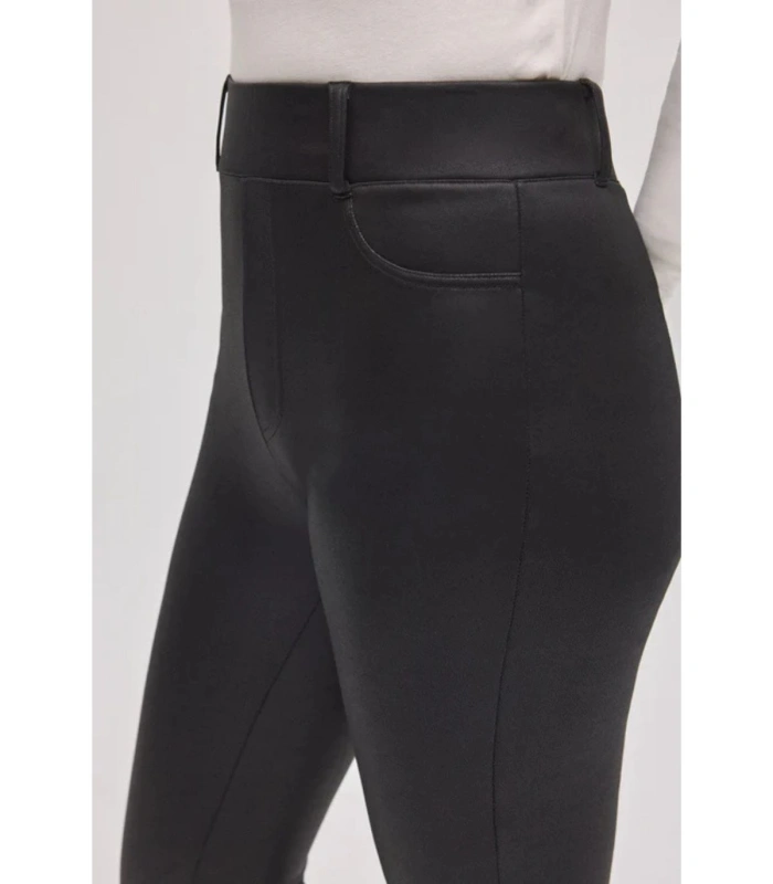 Pantalón Térmico Mujer Ysabel Mora Efecto Piel Mate Corte Flare Negro 70443