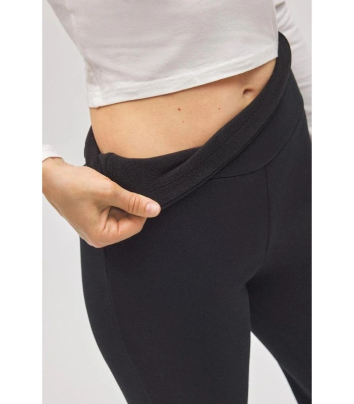 Pantalón ULTRA TÉRMICO Ysabel Mora Mujer  Flare Algodón Afelpado Negro 70451