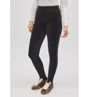 Leggings ULTRA TÉRMICO Ysabel Mora Mujer | Efecto Pana Canalé Negro Nivel 5/5 70462