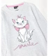 Pijama Niña Disney Marie Manga Larga | Algodón Gris Jaspe (Interlock) 63265