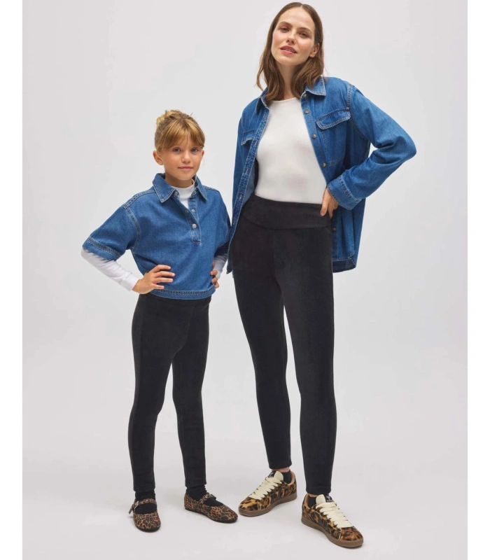 Legging Niña ULTRA TÉRMICO Ysabel Mora Efecto Pana Afelpado Polar Negro 33256