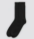 Pack 3 Calcetines Altos Unisex Ysabel Mora  Bambú Liso Puño Antipresión Negro 22969