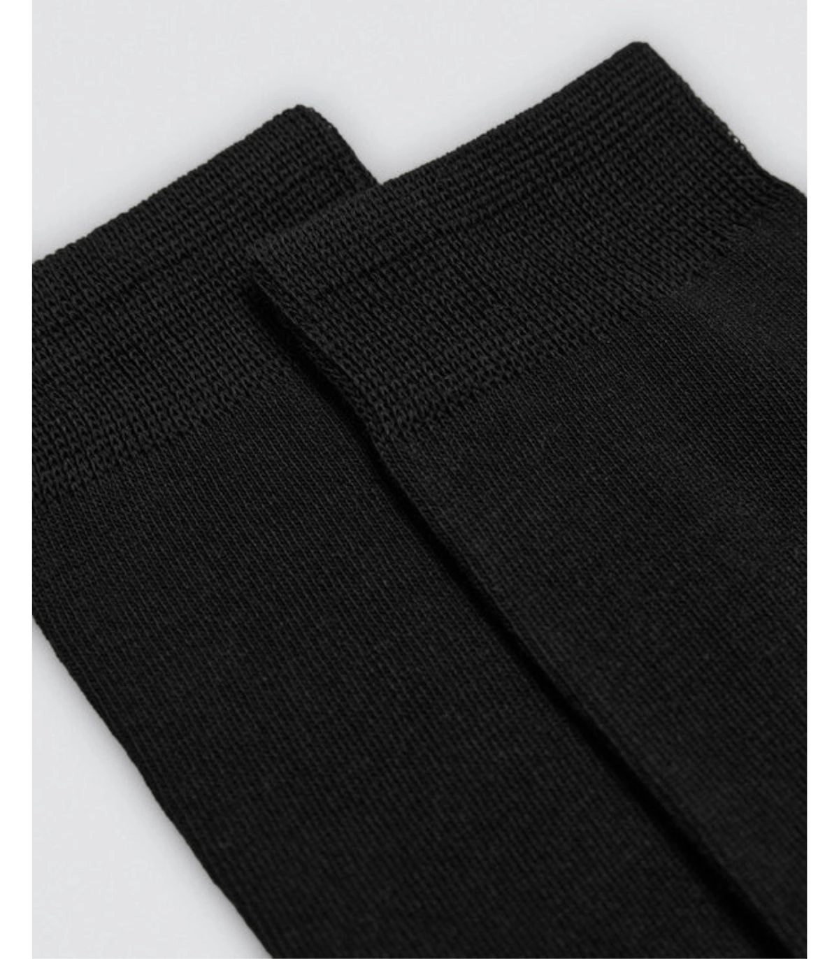 Pack 3 Calcetines Altos Unisex Ysabel Mora  Bambú Liso Puño Antipresión Negro 22969