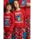 Pijama de Niña Disney Stitch Navidad | 100% Algodón y Pantalón Estampado