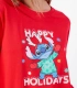 Pijama Mujer Disney Stitch Navidad | 100% Algodón y Pantalón Estampado 63682