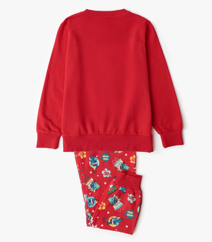 Pijama de Niño Disney Stitch Navidad | 100% Algodón y Pantalón Estampado 63892
