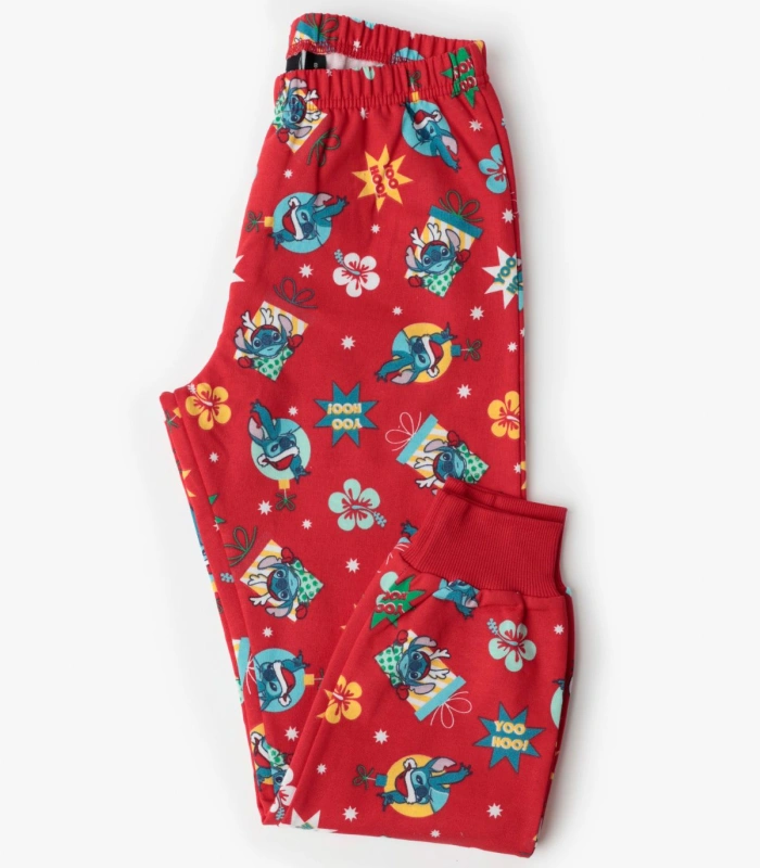 Pijama de Niño Disney Stitch Navidad | 100% Algodón y Pantalón Estampado 63892