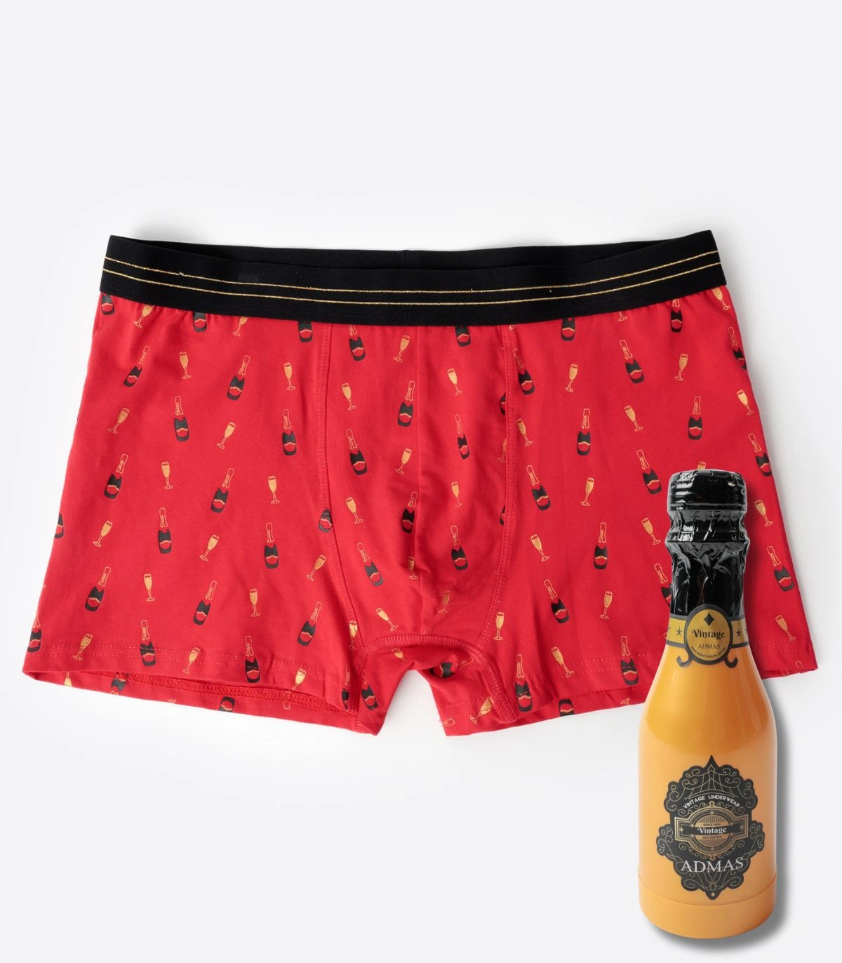 Bóxer de Hombre ADMAS "Let's Celebrate" Algodón Elástico, Estampado Champagne 48684