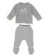 Conjunto Polaina Bebé Yatsy Tricotado Stars Gris 20220191