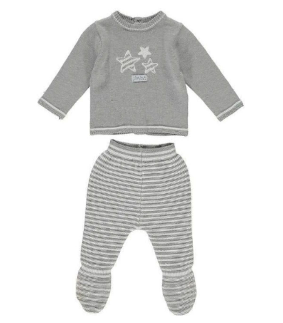 Conjunto Polaina Bebé Yatsy Tricotado Stars Gris 20220191