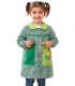 Babi Escolar Infantil ABC Verde | Bata de Colegio en Cuadros Vichy con Bordado Educativo Ref. 983201