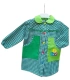 Babi Escolar Infantil ABC Verde | Bata de Colegio en Cuadros Vichy con Bordado Educativo Ref. 983201