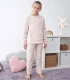 Pijama de niña tundosado “Stars” – Suave y calentito para el invierno