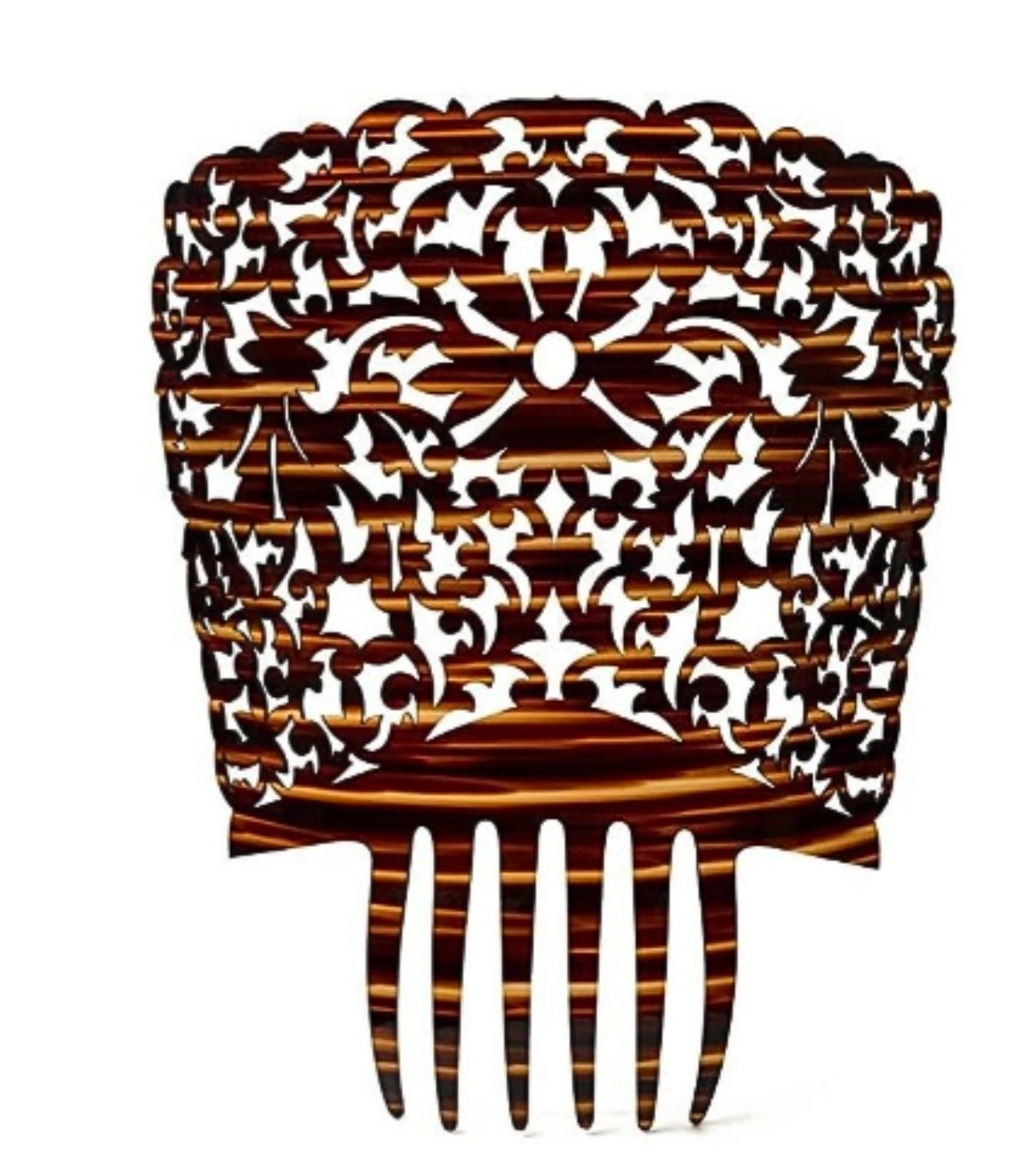 Peineta para Mantilla Color Concha | Accesorio Tradicional para Semana Santa y Ceremonias - 28 cm