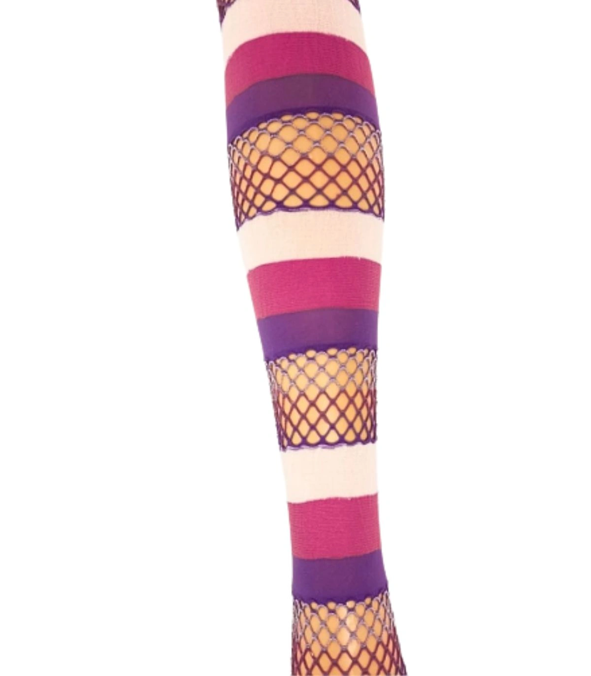 Panty de Fantasía Ivette Rayas y Red  Medias Semi-Opacas de Diseño Moderno 2788