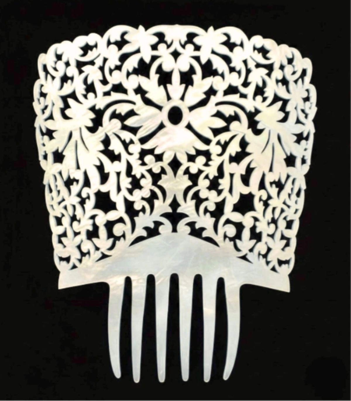 Peineta para Mantilla Nácar Accesorio de Gala para Novias y Ceremonias Tradicionales - 28 cm
