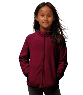 Chaqueta Polar Infantil Ysabel Mora Granate Forro Térmico Nivel 4 con Interior Afelpado
