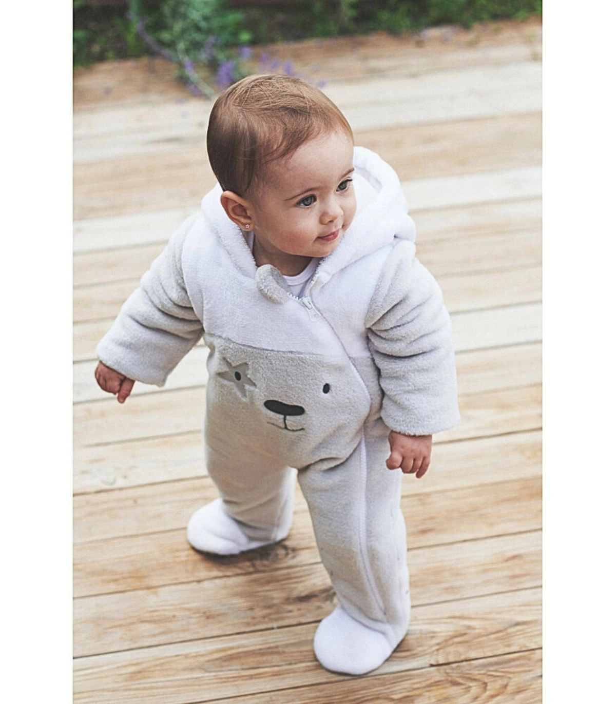 Buzo de Bebé con Capucha y Pies Integrados Ysabel Mora  Abrigo de Coralina Extra Suave