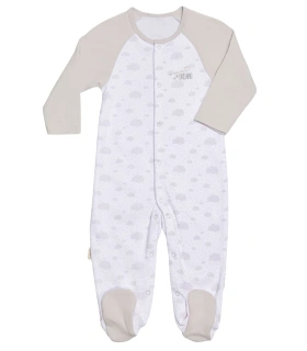 Pelele de Bebé Manga Larga Ysabel Mora Estampado Nubes  Pijama con Interior Afelpado