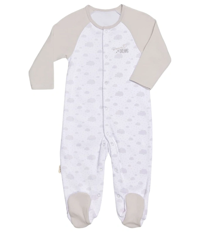 Pelele de Bebé Manga Larga Ysabel Mora Estampado Nubes  Pijama con Interior Afelpado