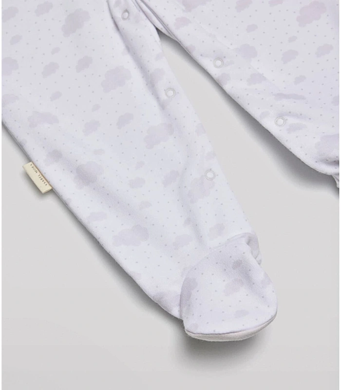 Pelele de Bebé Manga Larga Ysabel Mora Estampado Nubes  Pijama con Interior Afelpado