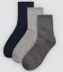 Pack de 3 Calcetines Básicos Blancos Transpirables Algodón Premium con Puño Antipresión y Remallado a Mano