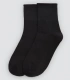 Pack de 3 Calcetines Básicos Blancos Transpirables Algodón Premium con Puño Antipresión y Remallado a Mano