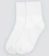 Pack de 3 Calcetines Básicos Blancos Transpirables Algodón Premium con Puño Antipresión y Remallado a Mano