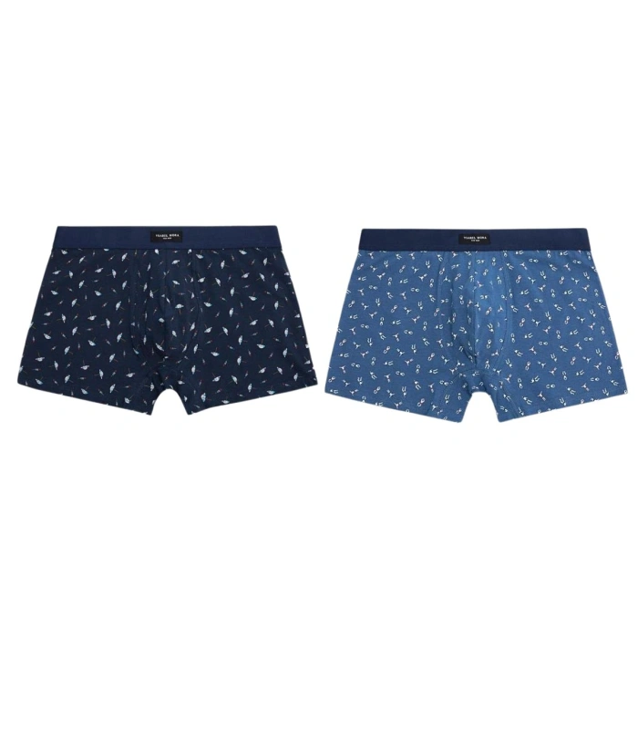 Pack de 2 Bóxers de Algodón Elástico Ysabel Mora | Estampado Moderno con Cintura Confort y Algodón Natural