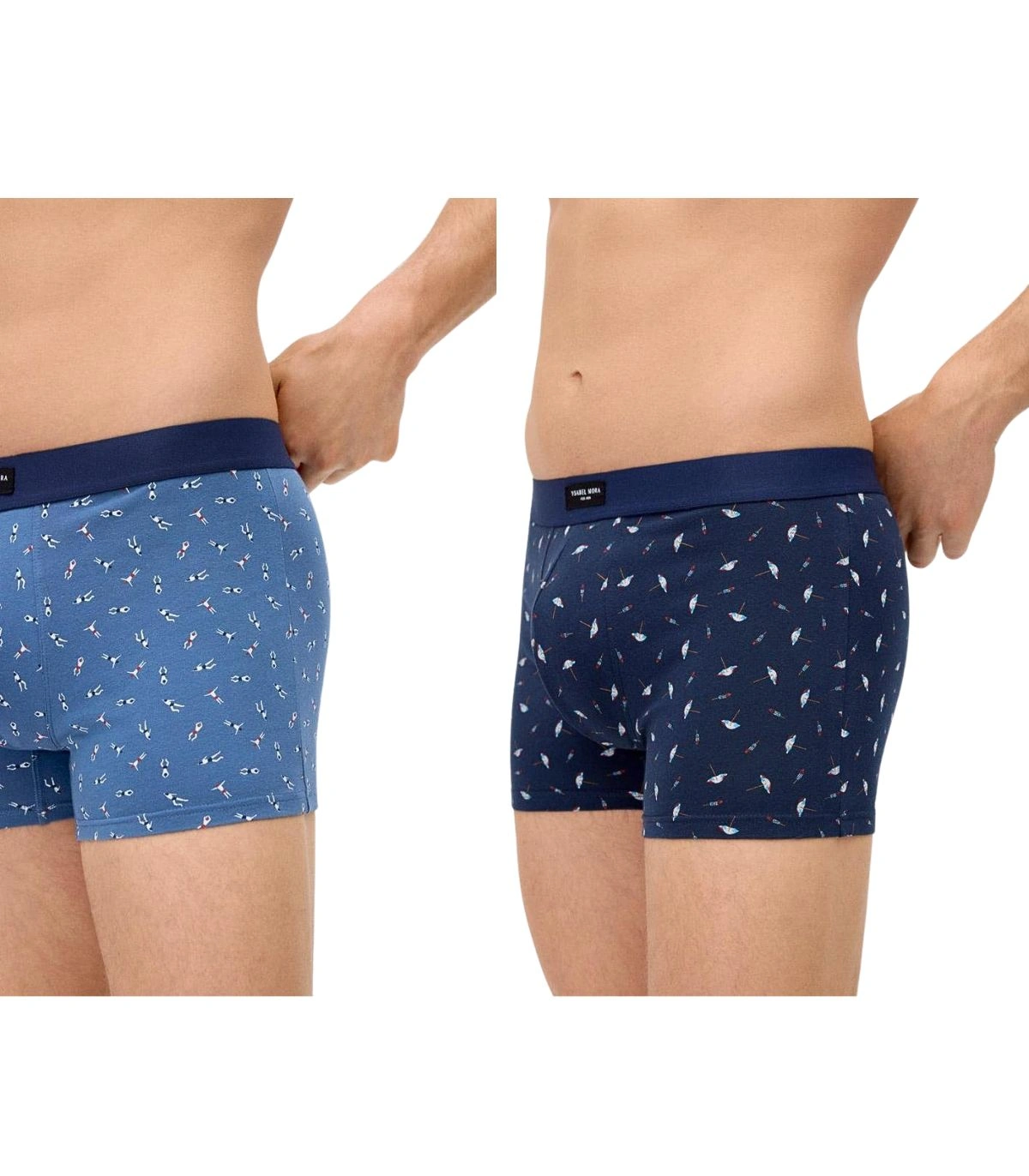 Pack de 2 Bóxers de Algodón Elástico Ysabel Mora | Estampado Moderno con Cintura Confort y Algodón Natural