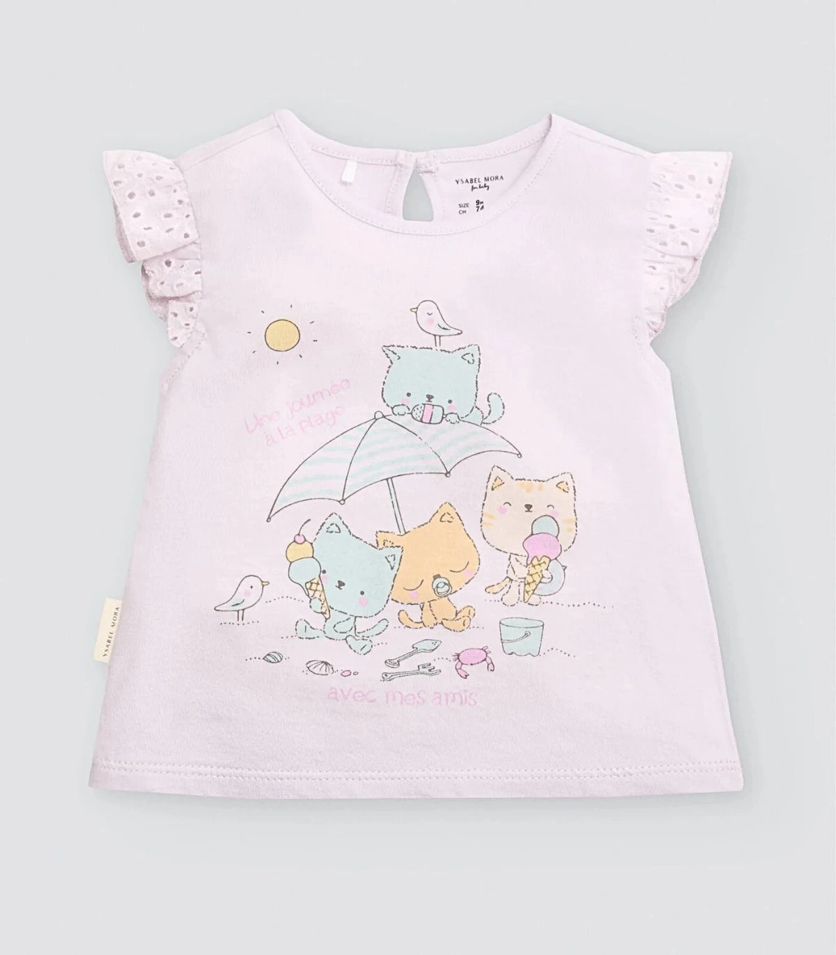 Conjunto bebé sin mangas algodón Ysabel Mora 25447 camiseta y culetín