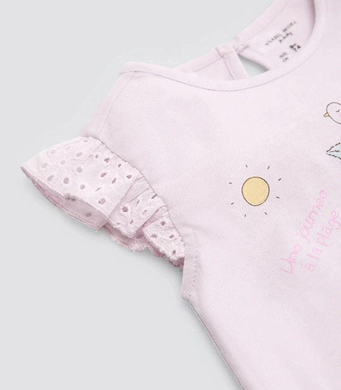 Conjunto bebé sin mangas algodón Ysabel Mora 25447 camiseta y culetín