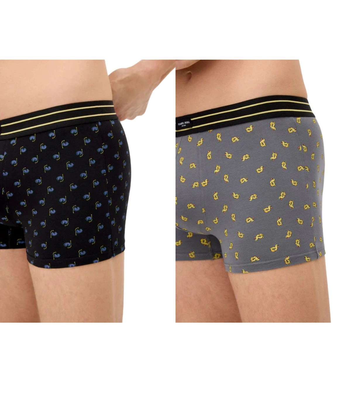 Pack de 2 Bóxers de Algodón Elástico Ysabel Mora | Estampados de Verano (Gafas de Buceo y Patos) con Cintura Confort