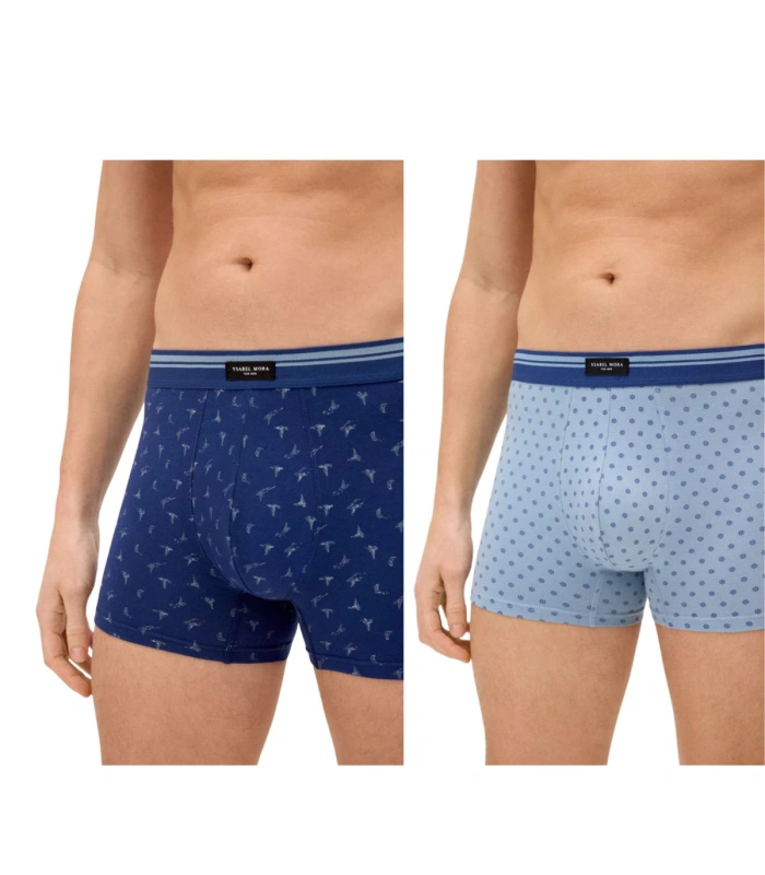 Pack de 2 Bóxers de Algodón Elástico Ysabel Mora Estampado Náutico