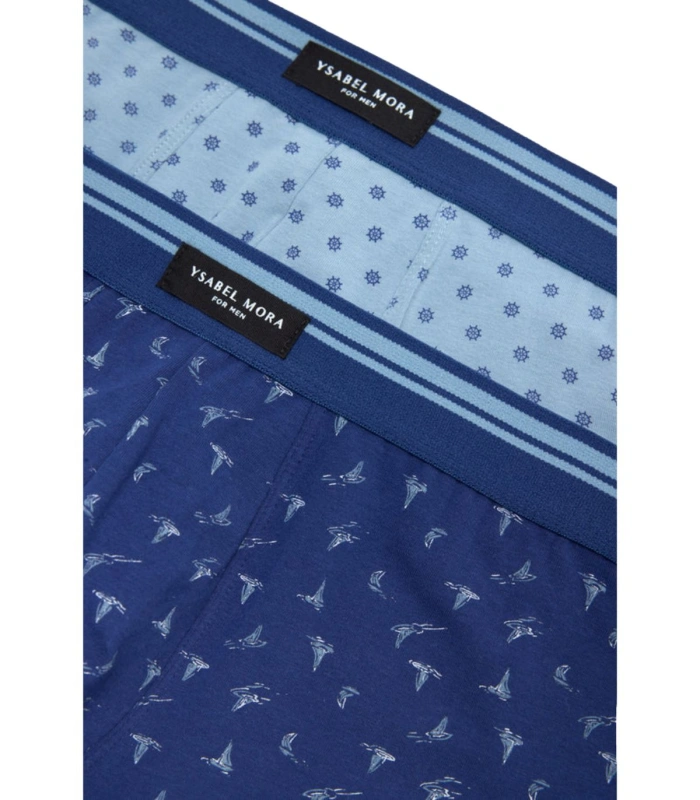 Pack de 2 Bóxers de Algodón Elástico Ysabel Mora Estampado Náutico