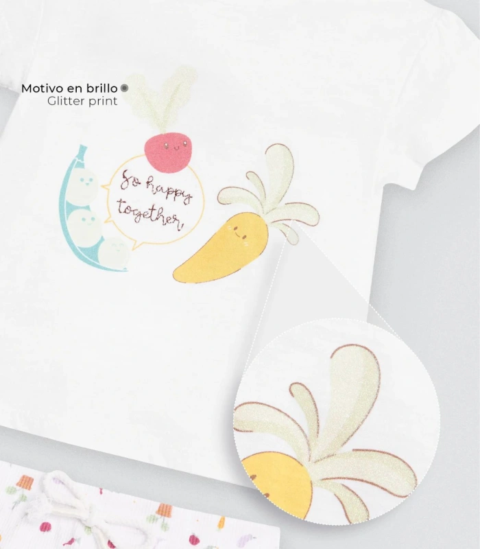 Conjunto bebé manga corta algodón Ysabel Mora 25453
