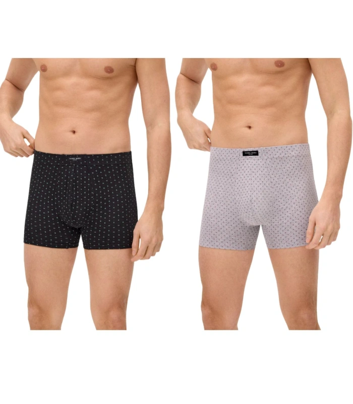Pack de 2 Bóxers de Algodón Suave Ysabel Mora | Estampado Minimalista con Micro-Dibujos Geométricos y Cintura Elástica Confort