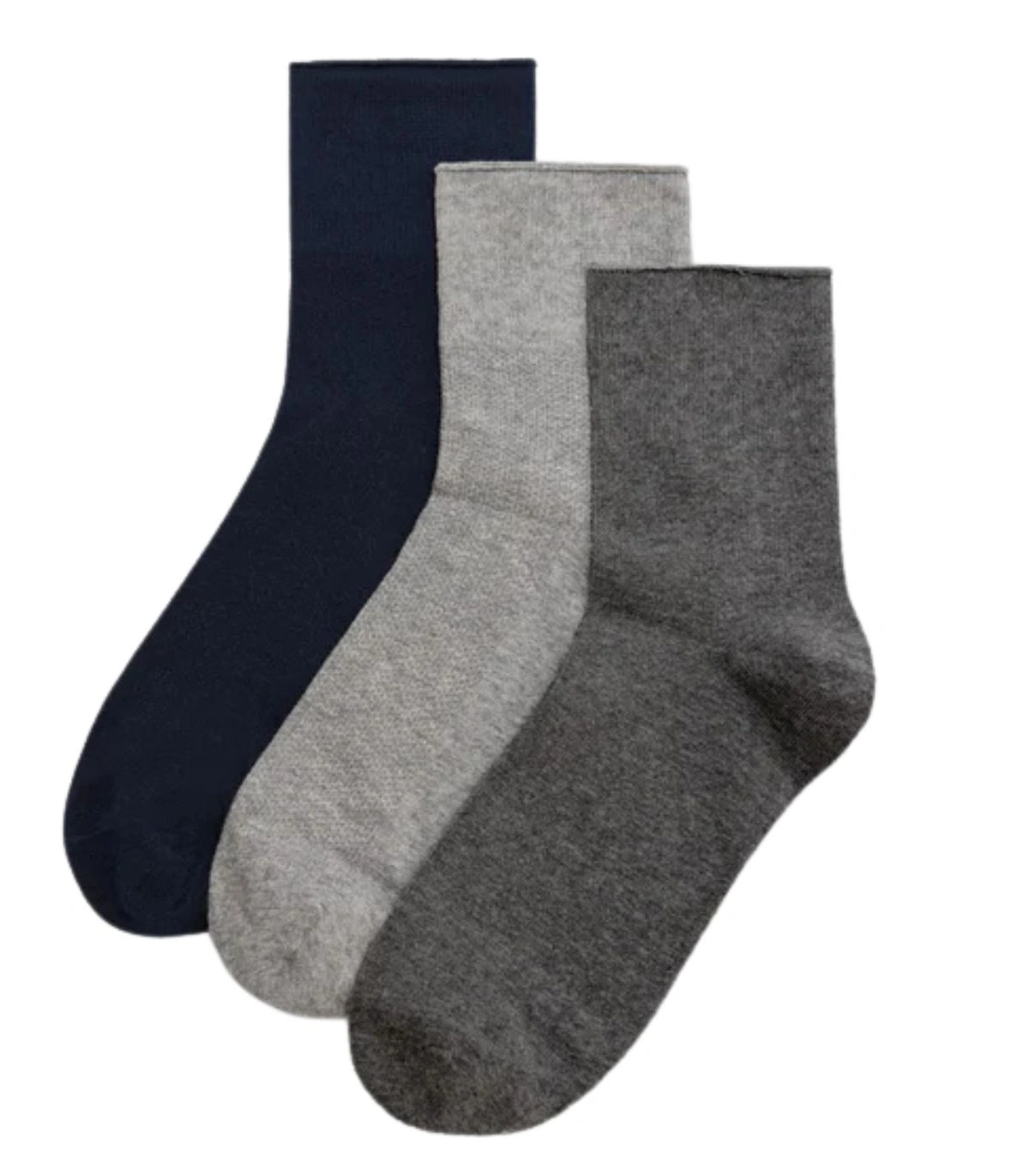 Pack de 3 Calcetines Altos Básicos Ysabel Mora para Hombre | Tejido de Algodón Transpirable con Puño Especial Antipresión