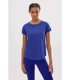 Camiseta Deportiva Básica Ysabel Mora Azul 100% Algodón