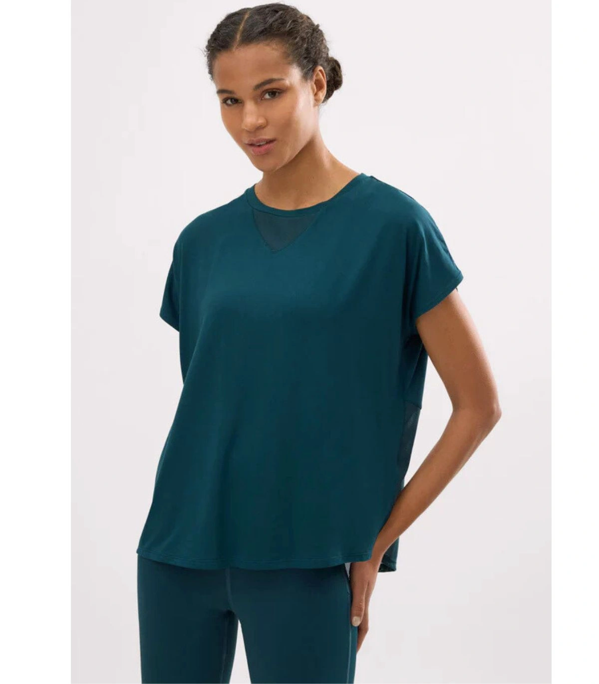 Camiseta Deportiva de Manga Corta Ysabel Mora Verde Botella