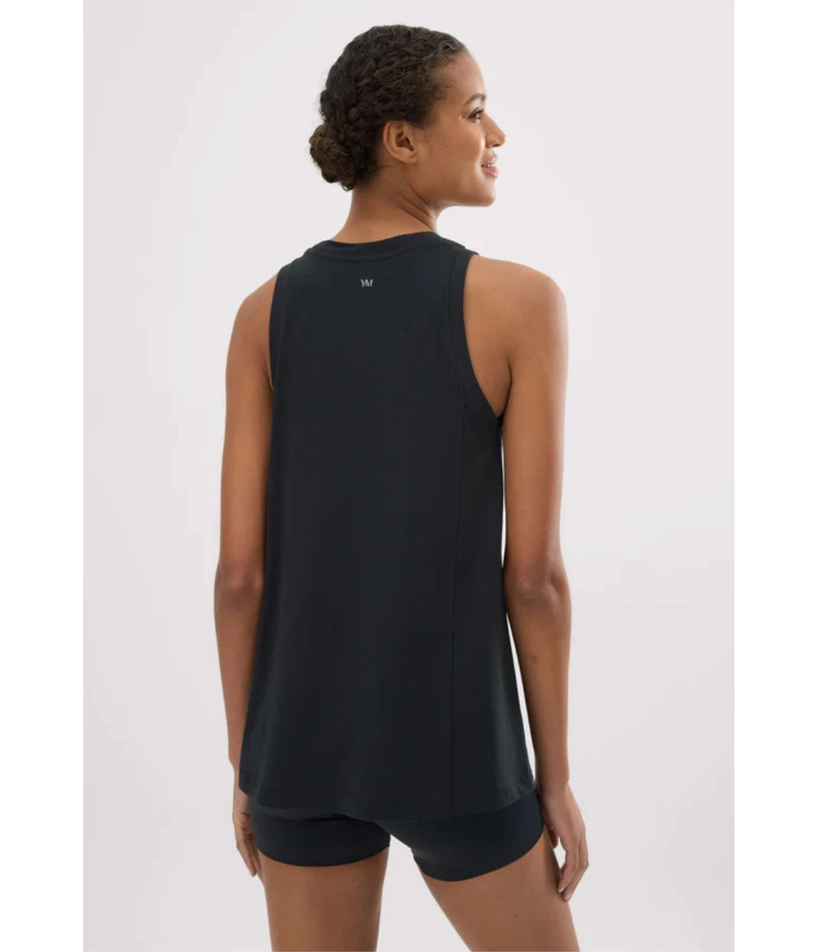 Camiseta Deportiva Negra de Tirantes Ysabel Mora 100% Algodón Natural, Diseño de Largo Extra y Transpirabilidad Óptima