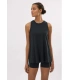 Camiseta Deportiva Negra de Tirantes Ysabel Mora 100% Algodón Natural, Diseño de Largo Extra y Transpirabilidad Óptima