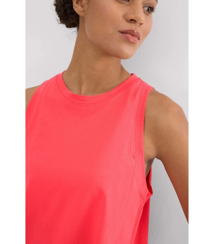 Camiseta Deportiva Coral de Tirantes Ysabel Mora 100% Algodón Natural, Diseño de Largo Extra y Transpirabilidad Óptima