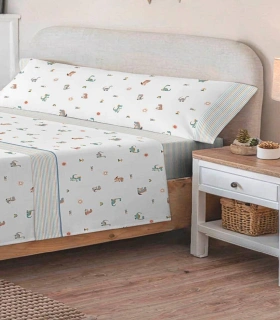 Juego de Sábanas Infantil Catotex REX  Estampado de Dinosaurios