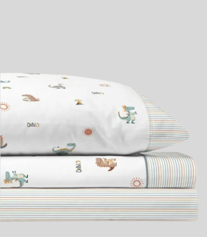 Juego de Sábanas Infantil Catotex REX  Estampado de Dinosaurios
