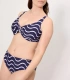 Bikini reductor con aro y braga alta ondas marino Ysabel Mora