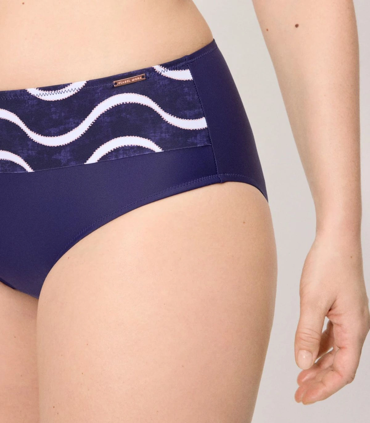 Bikini reductor con aro y braga alta ondas marino Ysabel Mora