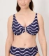 Bikini reductor con aro y braga alta ondas marino Ysabel Mora