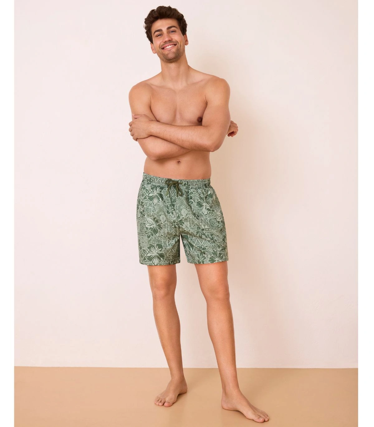 Bañador para Hombre Promise Estampado Tropical, Tejido Fast Dry y Triple Bolsillo